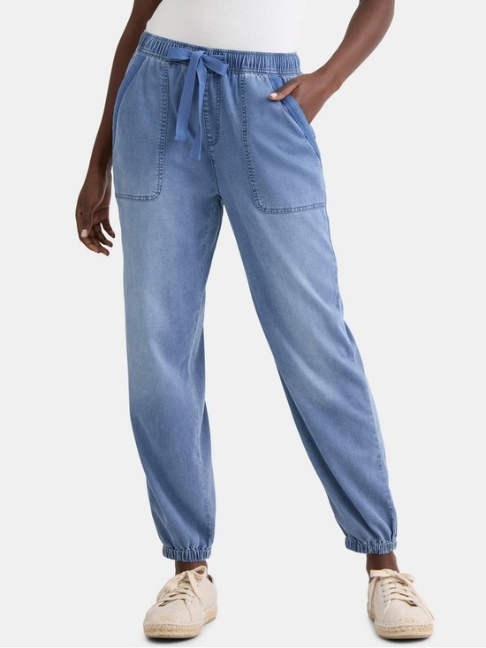 Time and Tru Pants - Time & Tru Women Drawstring Elastic Waist Parachute Relaxed Jogger XXL 22